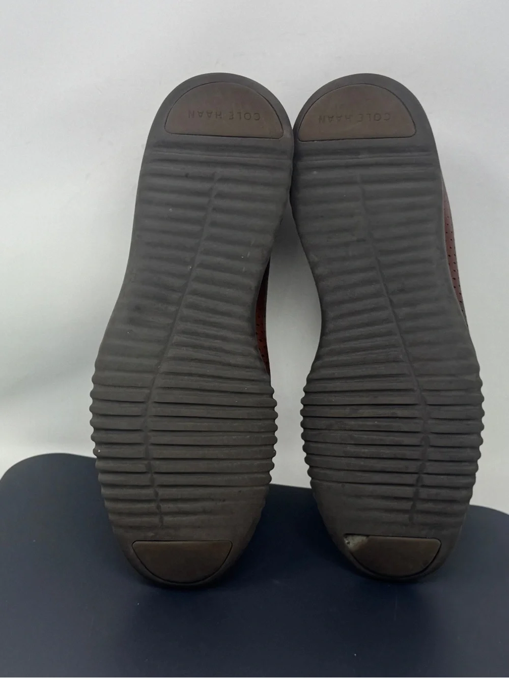 Cole Haan Men's Zerogrand Casual Perforated Leather Shoes - Brown size 10.5W